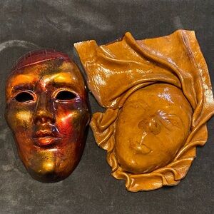 Artistic Bronze and Tan Mask Set